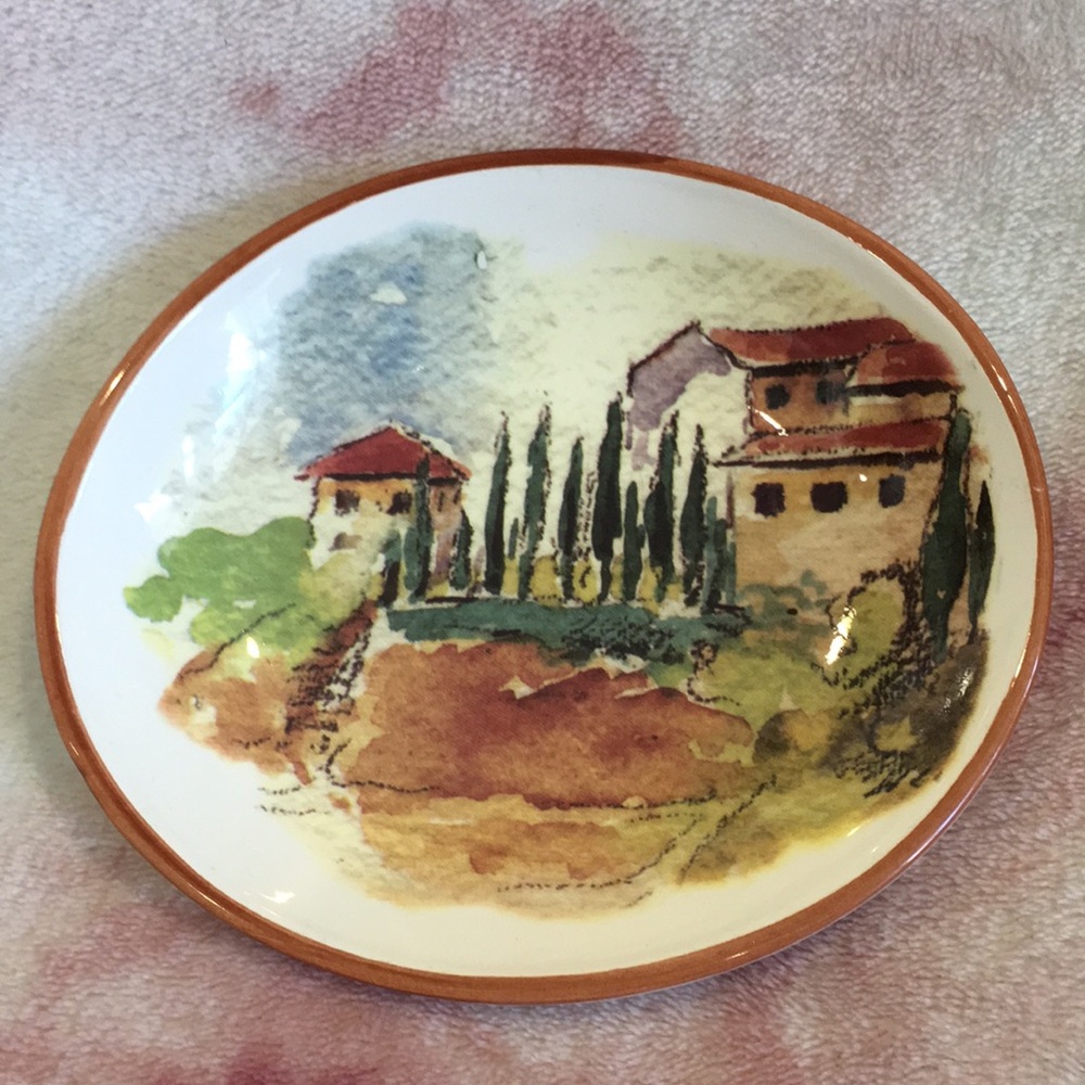 Tuscan Olive Oil Ceramic Bowl Trinket Dish NWOT Williams Sonoma 5.50x5x1.25”